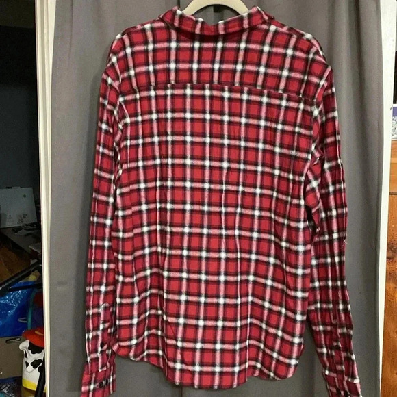 NWT TRUE CRAFT  MENS SIZE XL  RED PLAID FLANNEL SHIRT BUTTON FRONT  POCKET - Picture 11 of 11
